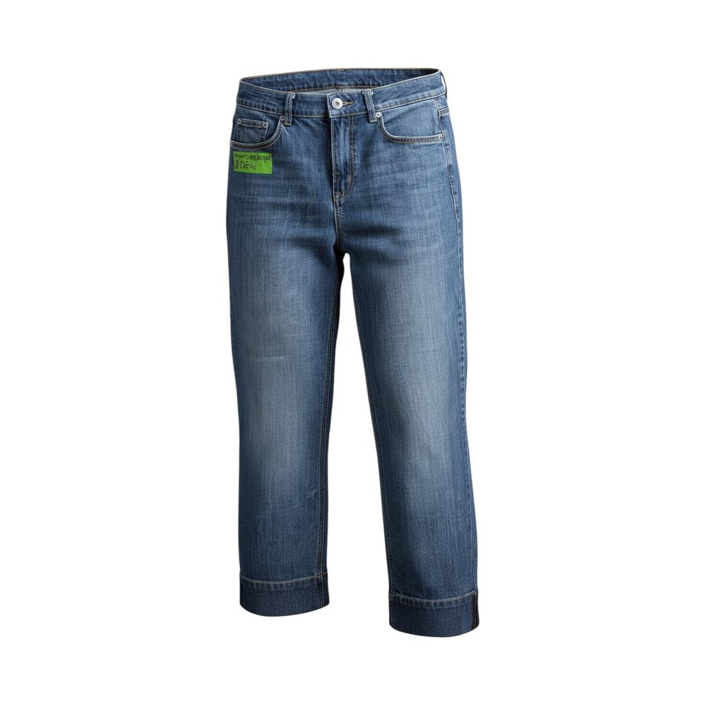 Tommy Hilfiger Women's Blue Denim Capri Jeans, Button Zip, 5-Pocket,  8